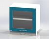 ВИТАЛИЯ Н2Б - навесной медицинский шкаф со стеклянной дверцей и УФ-облучателем